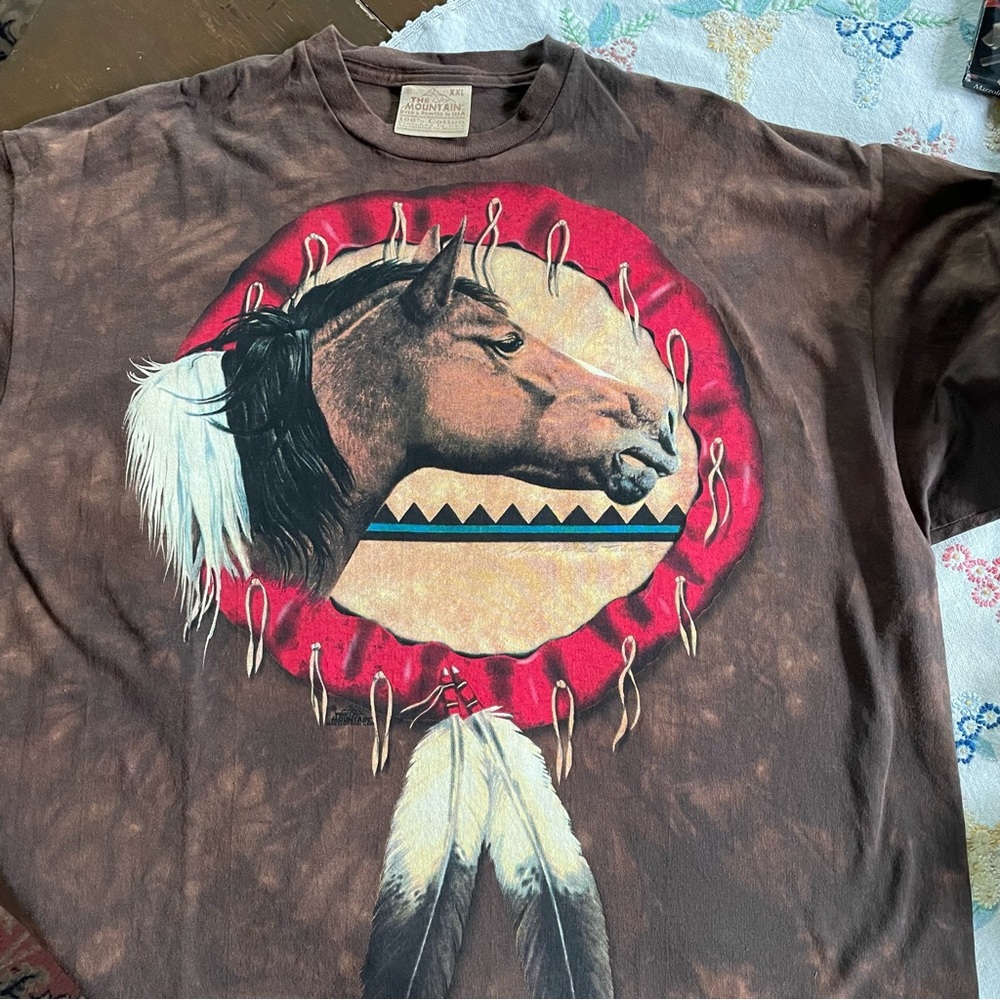 Vintage Dead Stock The Mountain Horse on Tie Dye. 2000 Nancy Wood Taber. XXL - Picture 7 of 16
